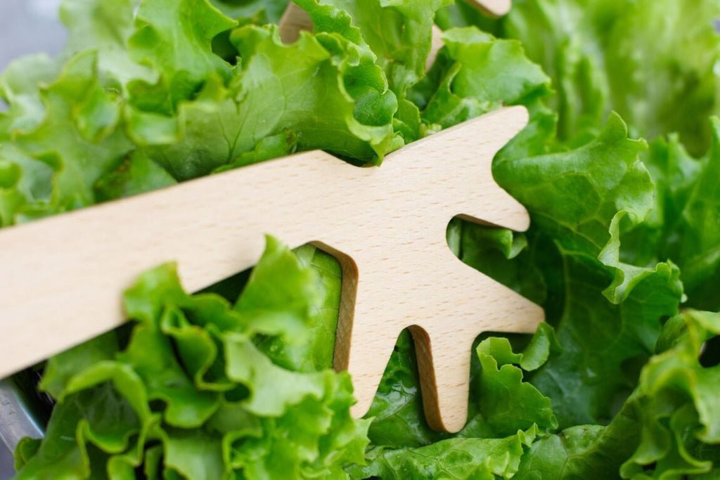Couverts à salade en bois "branches" - reine mère