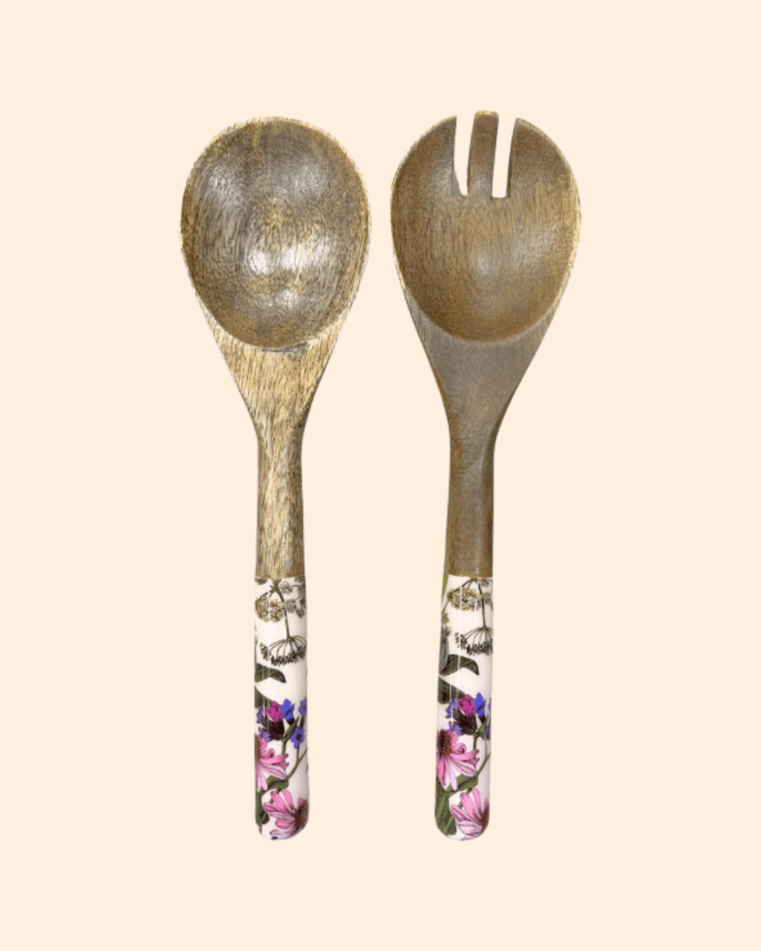 Couverts à salade en bois fleurs sauvages - by room