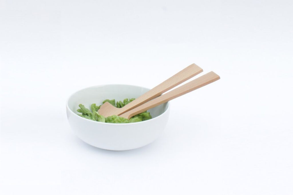Couverts à salade en bois "ginkgo" - reine mère