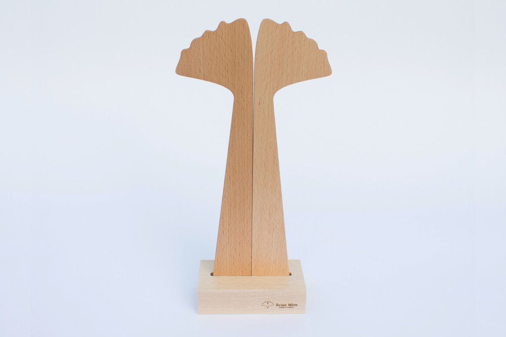 Couverts à salade en bois "ginkgo" - reine mère