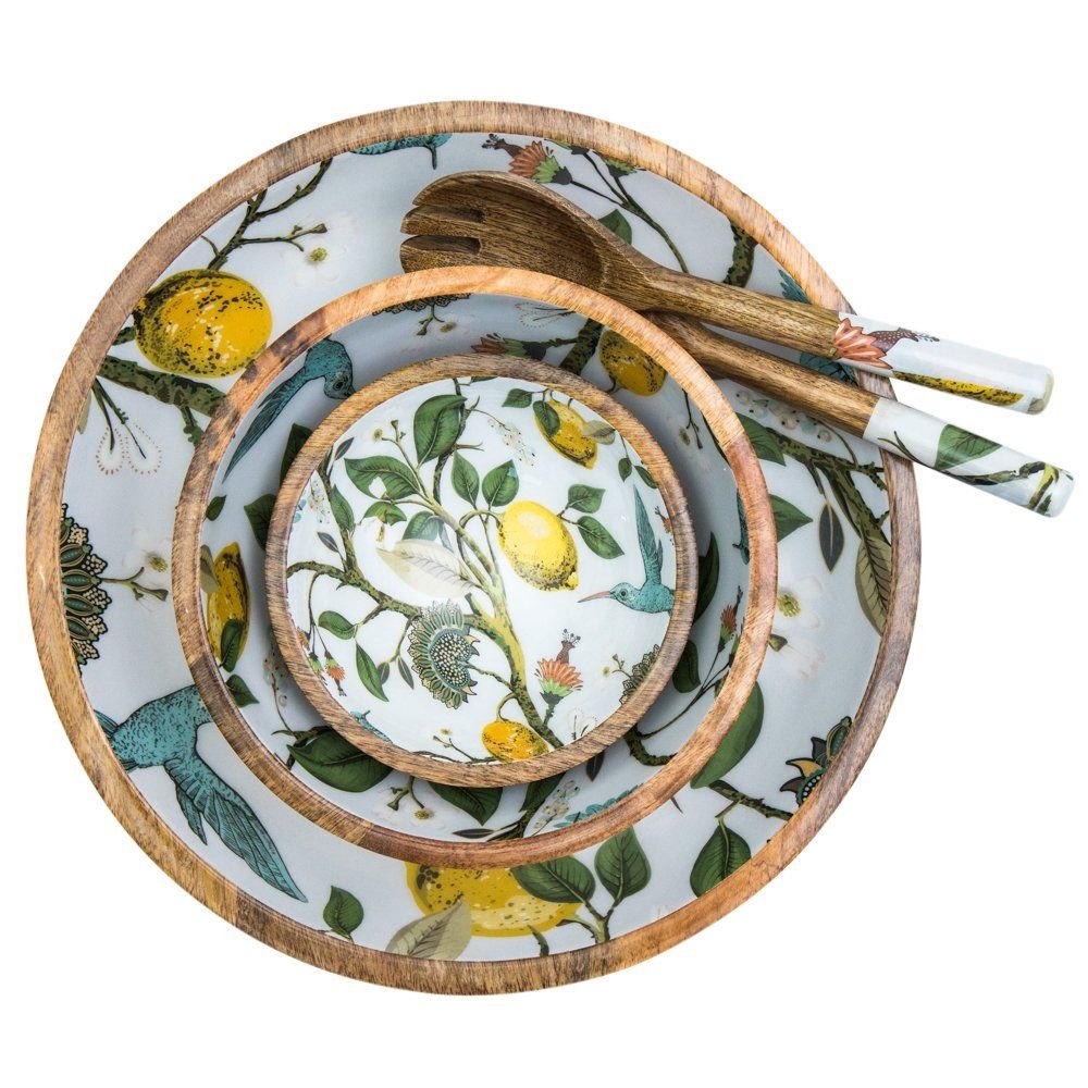 COUVERTS À SALADE EN MANGUIER Lemon Bird - By Room - Lili Margaret