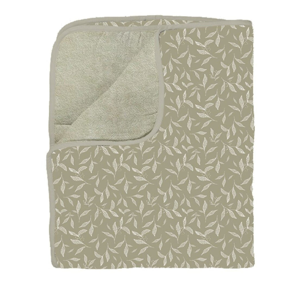 Couverture bébé polaire motif leaves - zakuw
