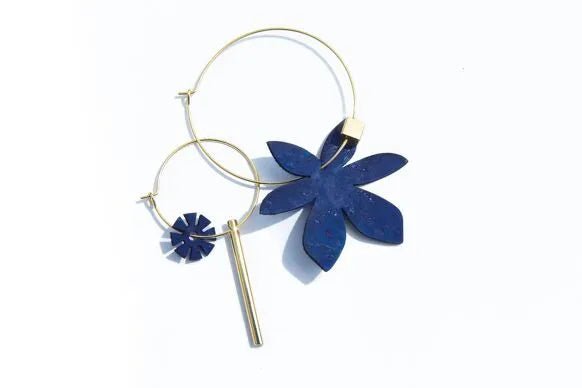 CRÉOLES BONNIE & CLYDE INDIGO - Matcha Paris - Lili Margaret