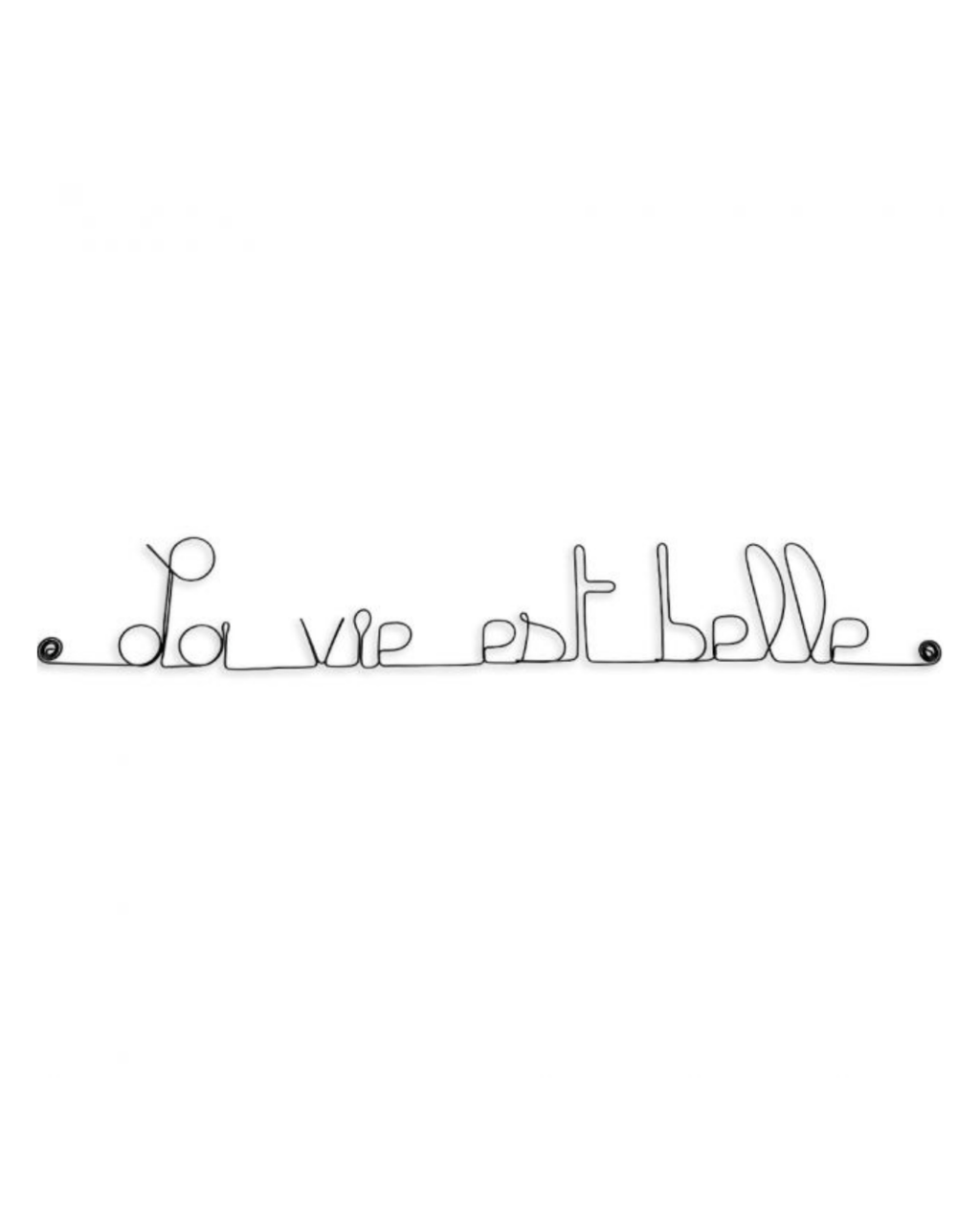 Décoration murale fil de fer "la vie est belle" - bijoux de mur