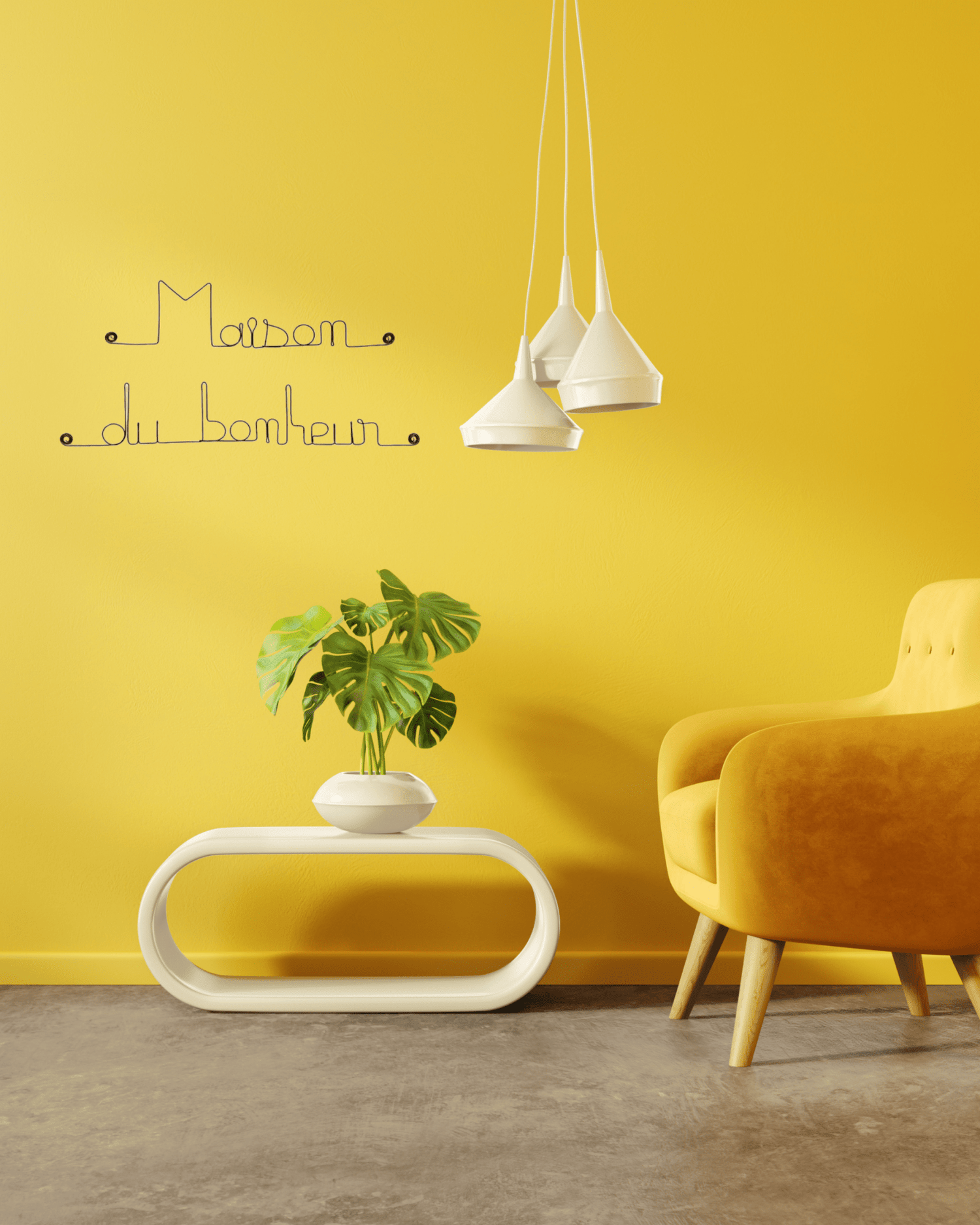 DÉCORATION MURALE FIL DE FER &quot;MAISON DU BONHEUR&quot; - Bijoux de Mur - Lili Margaret