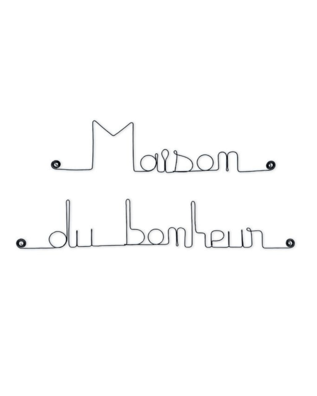 Décoration murale fil de fer "maison du bonheur" - bijoux de mur