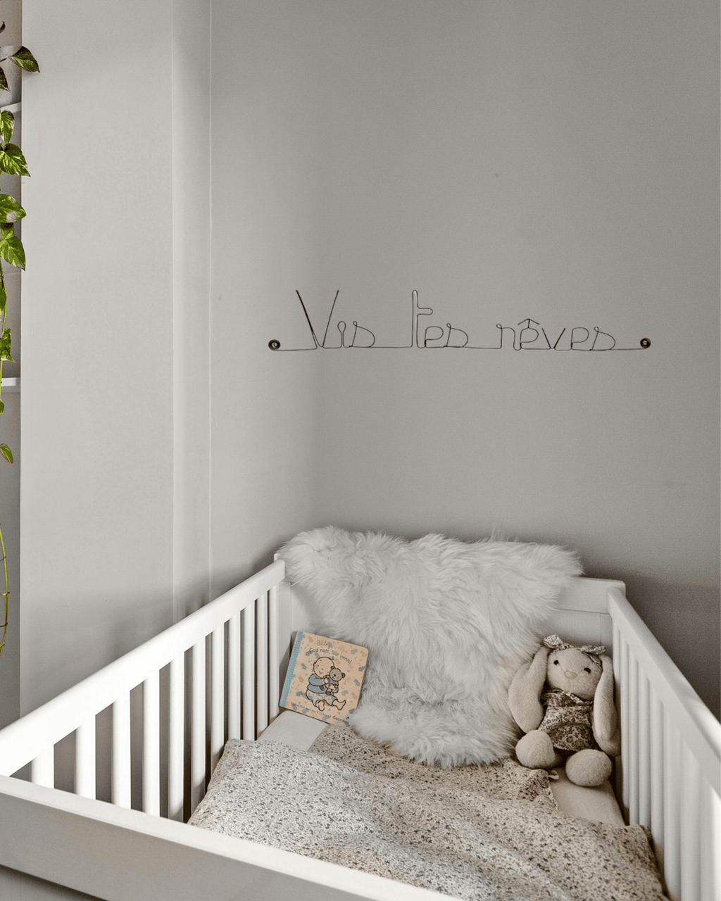 Décoration murale fil de fer "vis tes rêves" - bijoux de mur