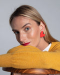 Boucles d’oreilles cœur rouge oversize-Delarosa Studio-