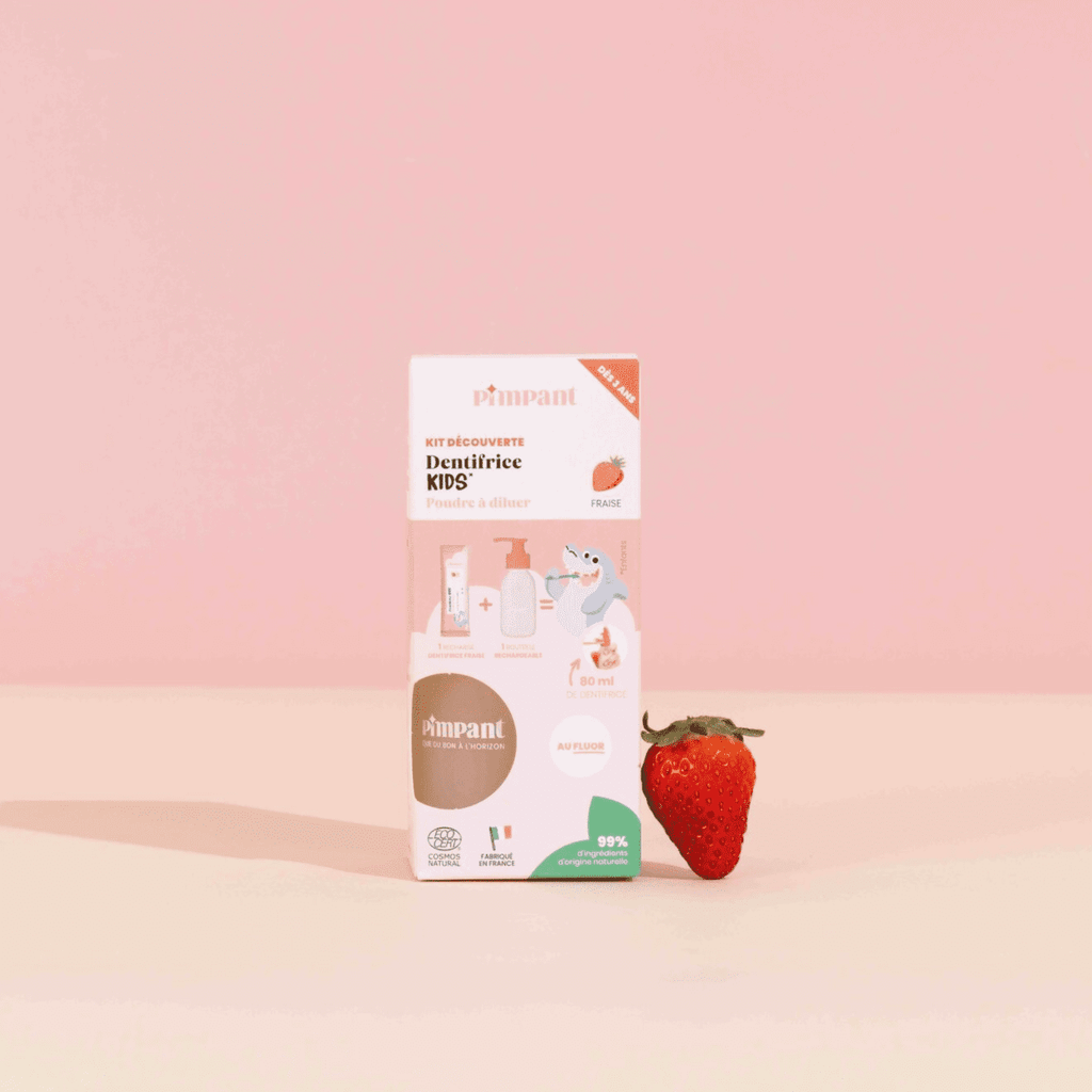Pimpant - Dentifrice bio enfant | Kit découverte Fraise
