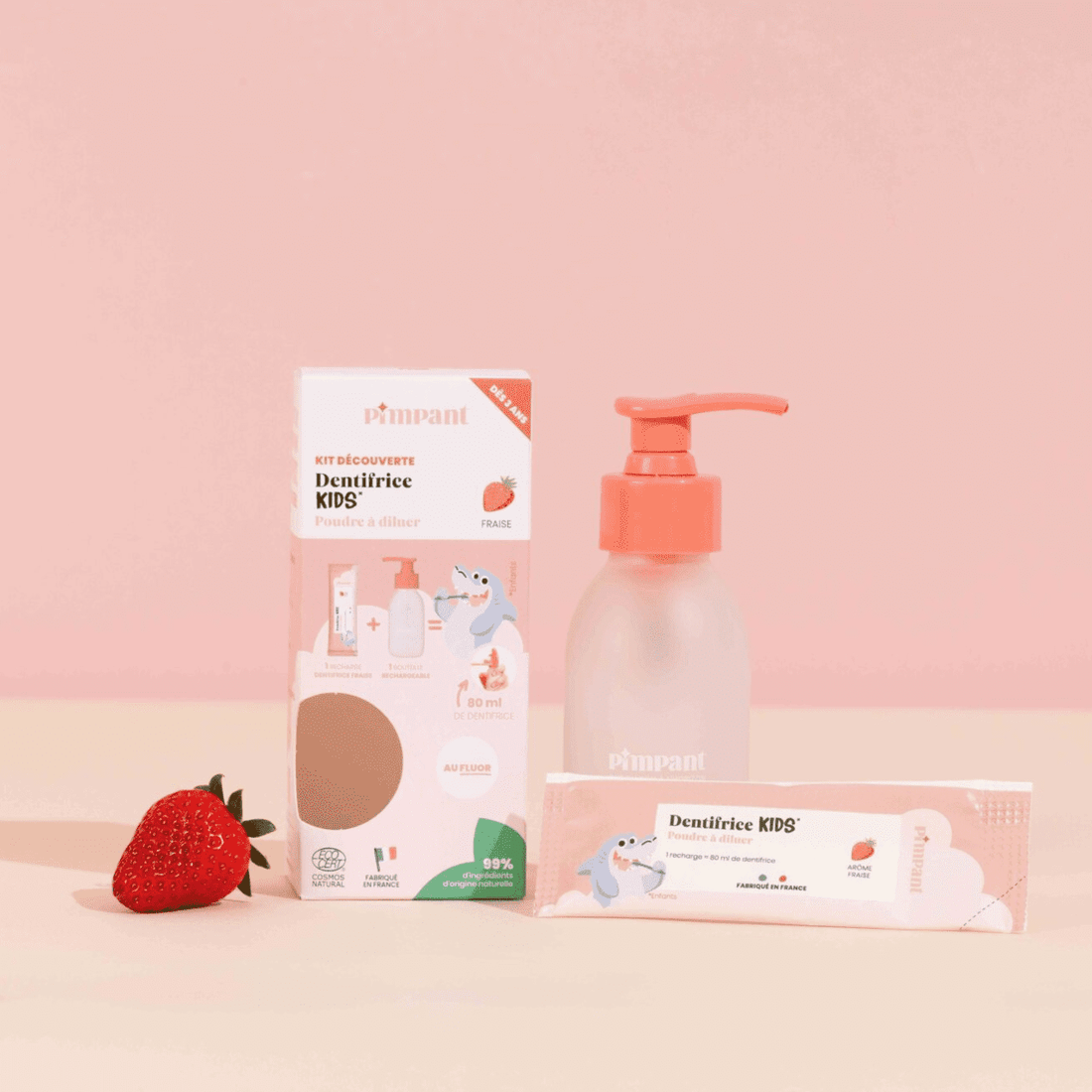 DENTIFRICE ENFANT KIT DÉCOUVERTE FRAISE - Pimpant - Lili Margaret