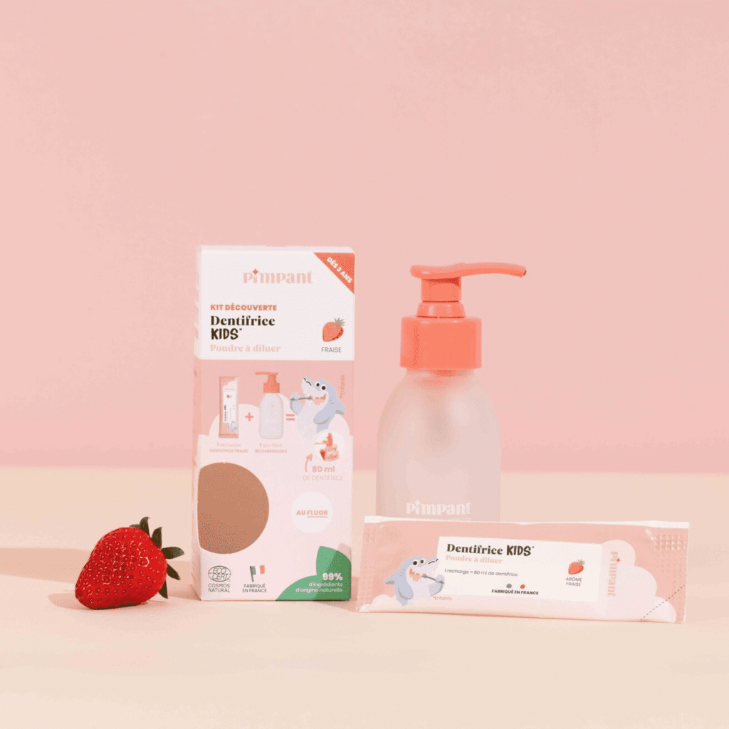 Pimpant - Dentifrice bio enfant | Kit découverte Fraise