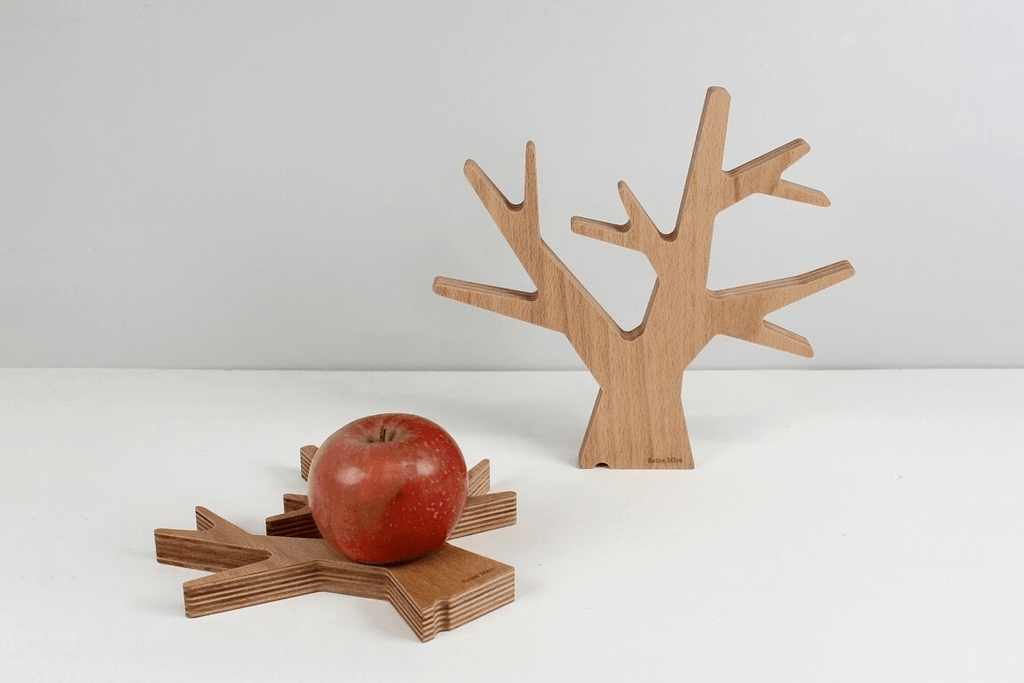 Dessous de plat en bois de hêtre arbre - reine mère