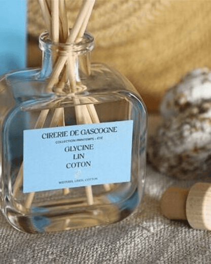 DIFFUSEUR DE PARFUM NATUREL GLYCINE/LIN/COTON - Cirerie de Gascogne - Lili Margaret