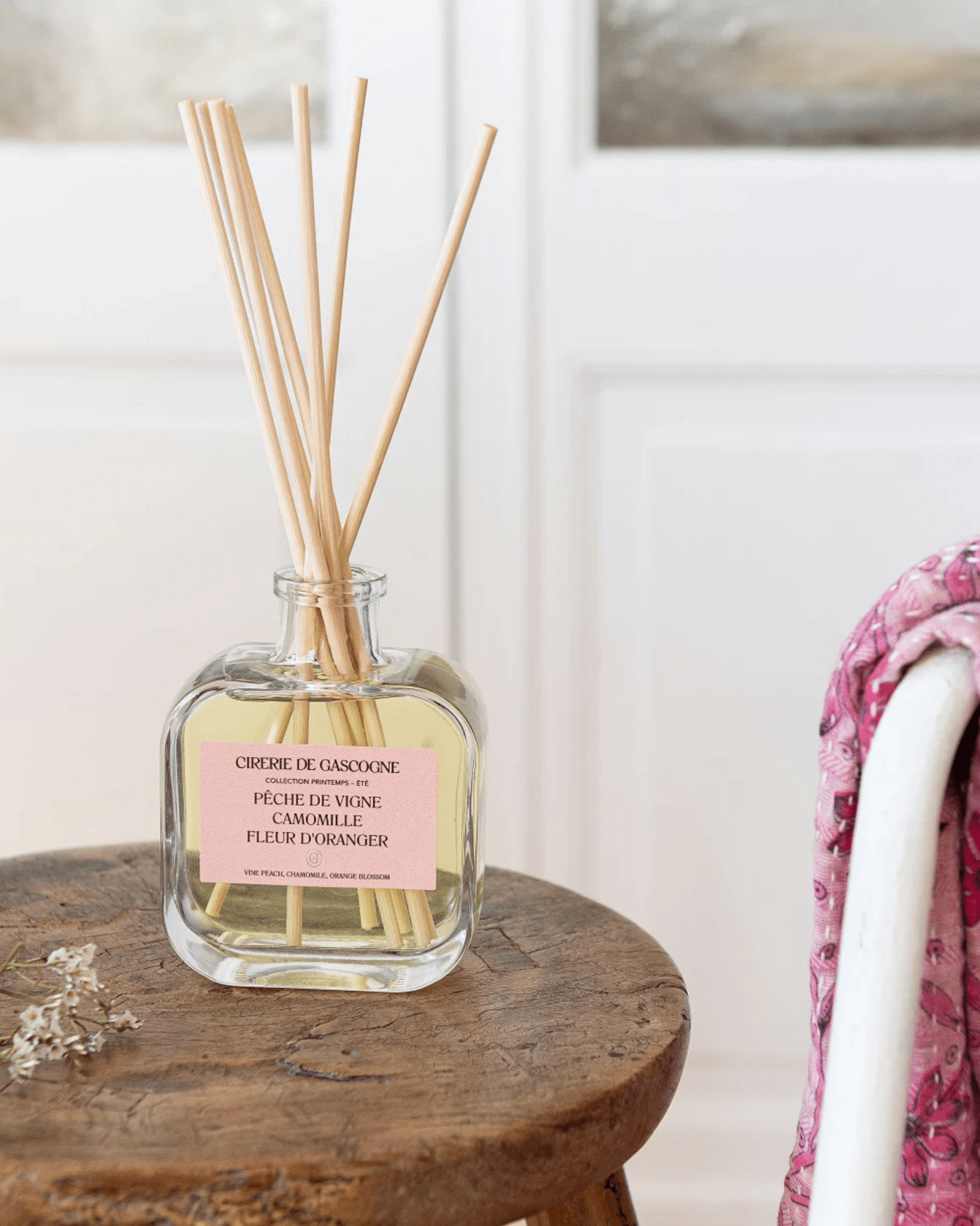 Diffuseur de parfum naturel Pêche Camomille Fleur d’Oranger - Cirererie de Gascogne - Lili Margaret