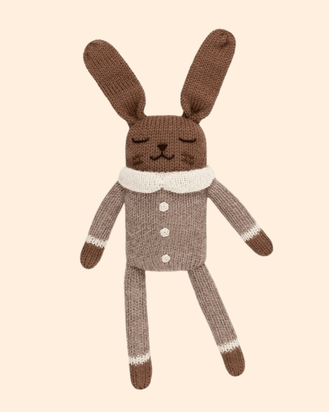 DOUDOU EN LAINE FAIT MAIN LAPIN COMBINAISON AVOINE - Main sauvage - Lili Margaret