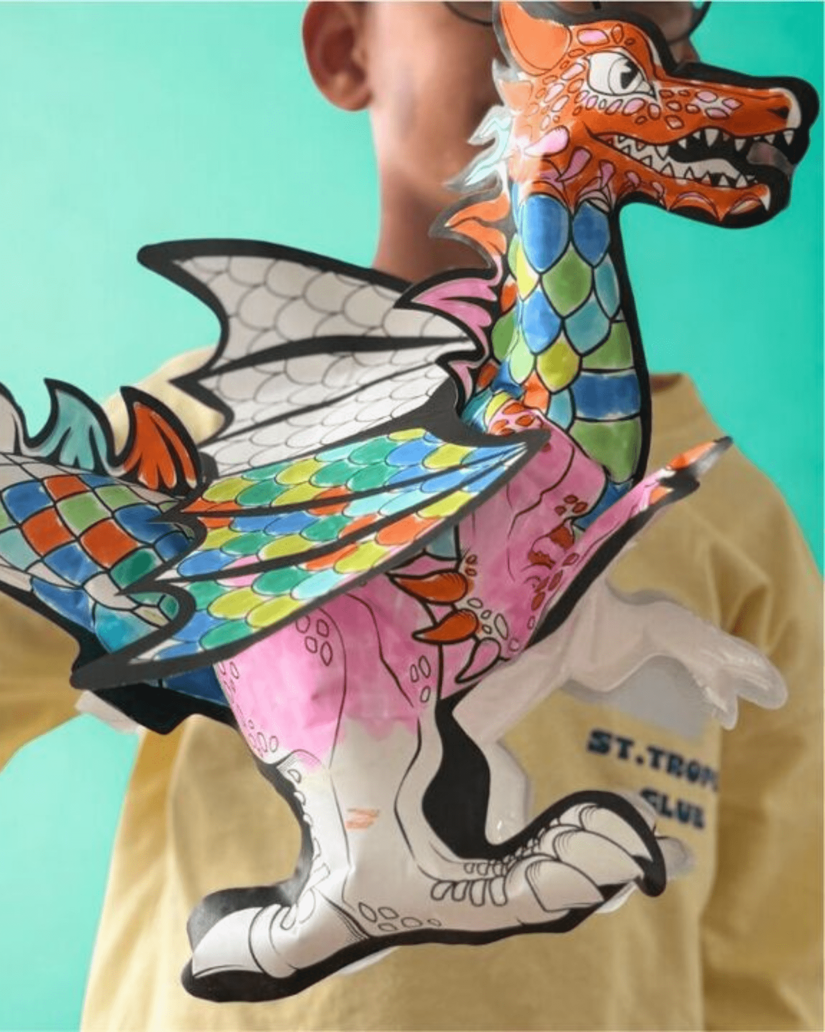 Dragon coloriage géant gonflable - Loisir créatif enfant - Lili Margaret