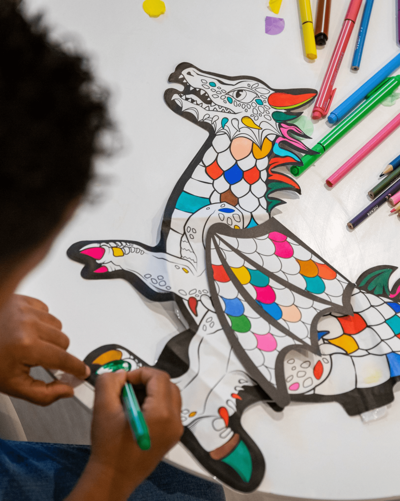 Dragon coloriage géant gonflable - Loisir créatif enfant - Lili Margaret