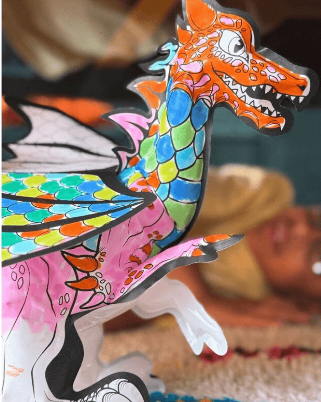 Dragon coloriage géant gonflable - Loisir créatif enfant