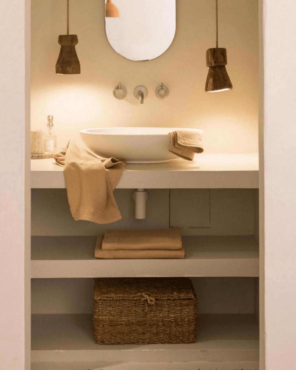 Drap de bain nid d'abeille dragée - maison vivaraise