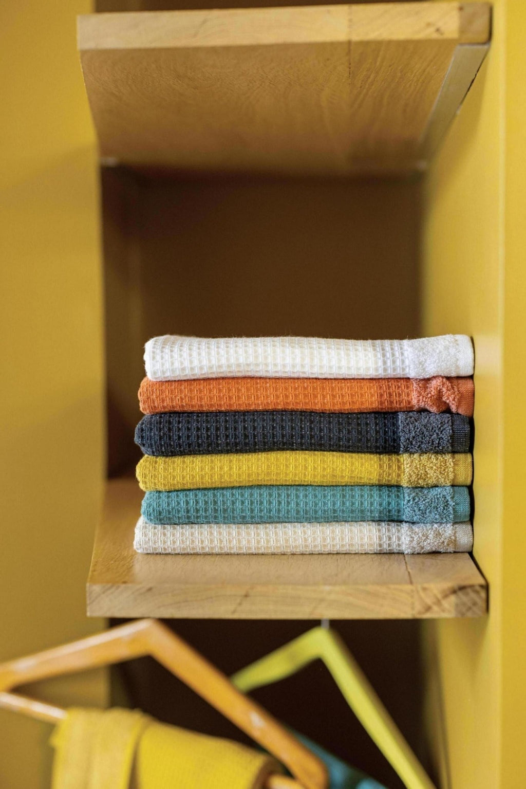 Drap de bain nid d'abeille abby blanc - maison vivaraise
