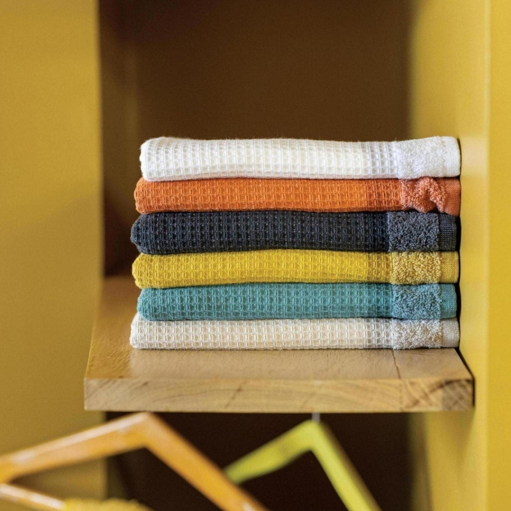 Drap de bain nid d'abeille abby naturel - maison vivaraise