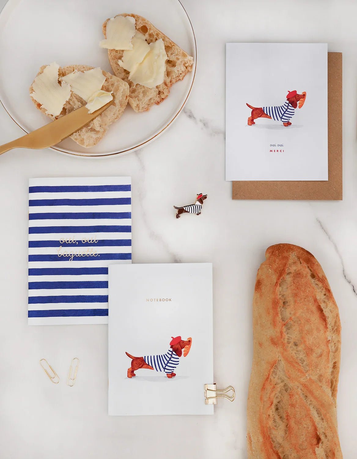 Duo de carnets de Poche A6 "Oui Baguette" - all the ways to say