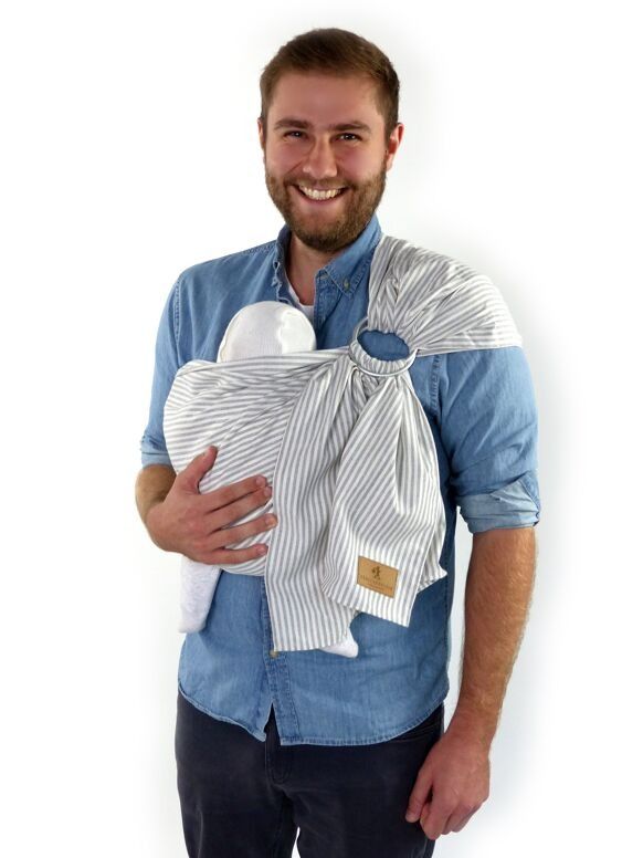 Écharpe de portage en tissu bio dove - hänschenklein