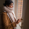 Écharpe sherpa femme – gentil coquelicot
