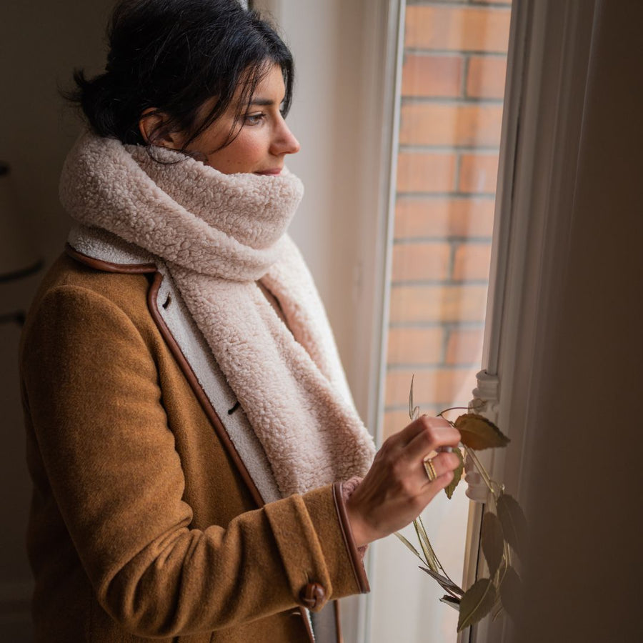 Écharpe sherpa femme