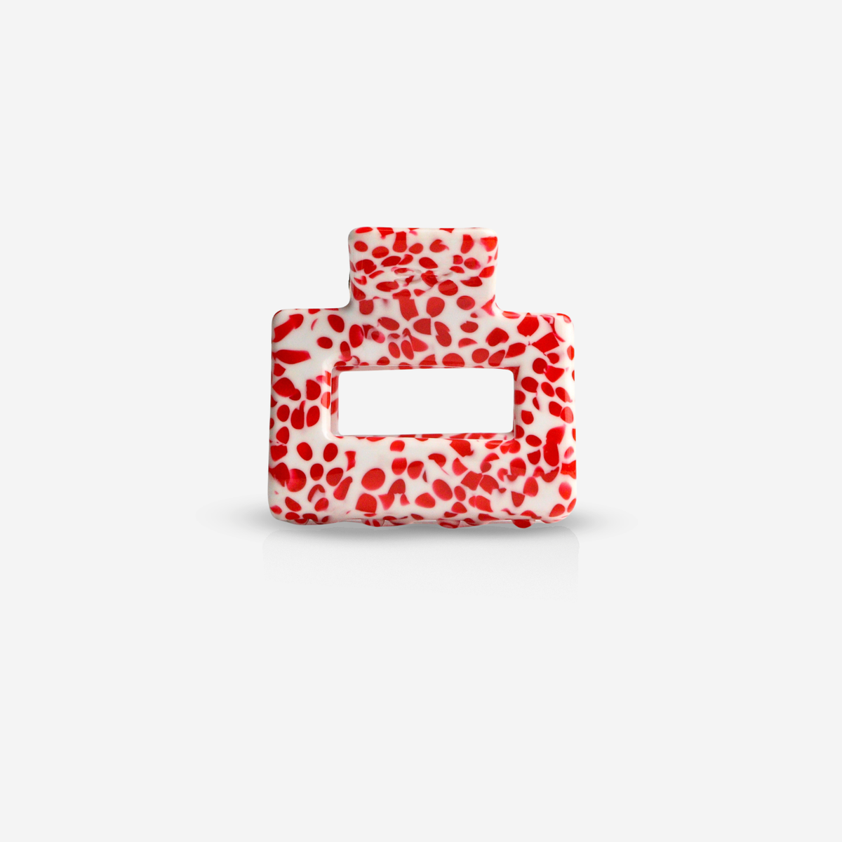 Mini pince à cheveux Lib pois cerise – Sasstie – vue 1
