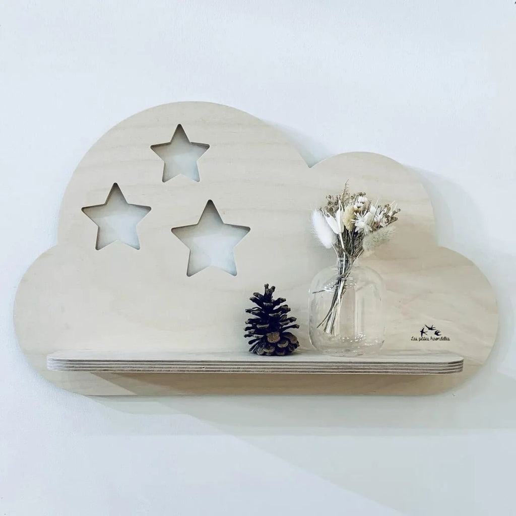 Etagere chambre enfant nuage étoilé - les petites hirondelles