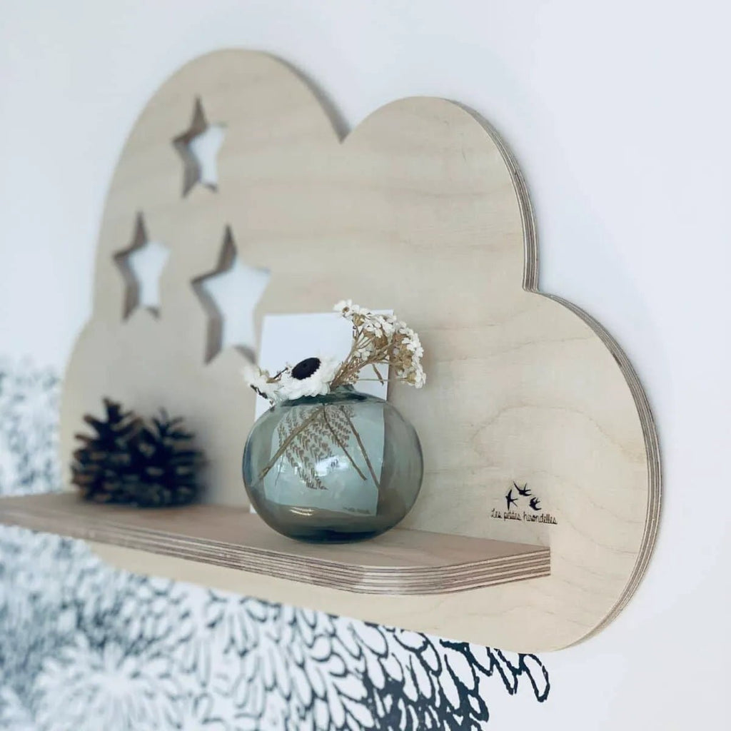 Etagere chambre enfant nuage étoilé - les petites hirondelles