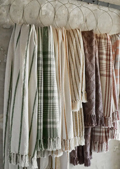 Recycled cotton throw