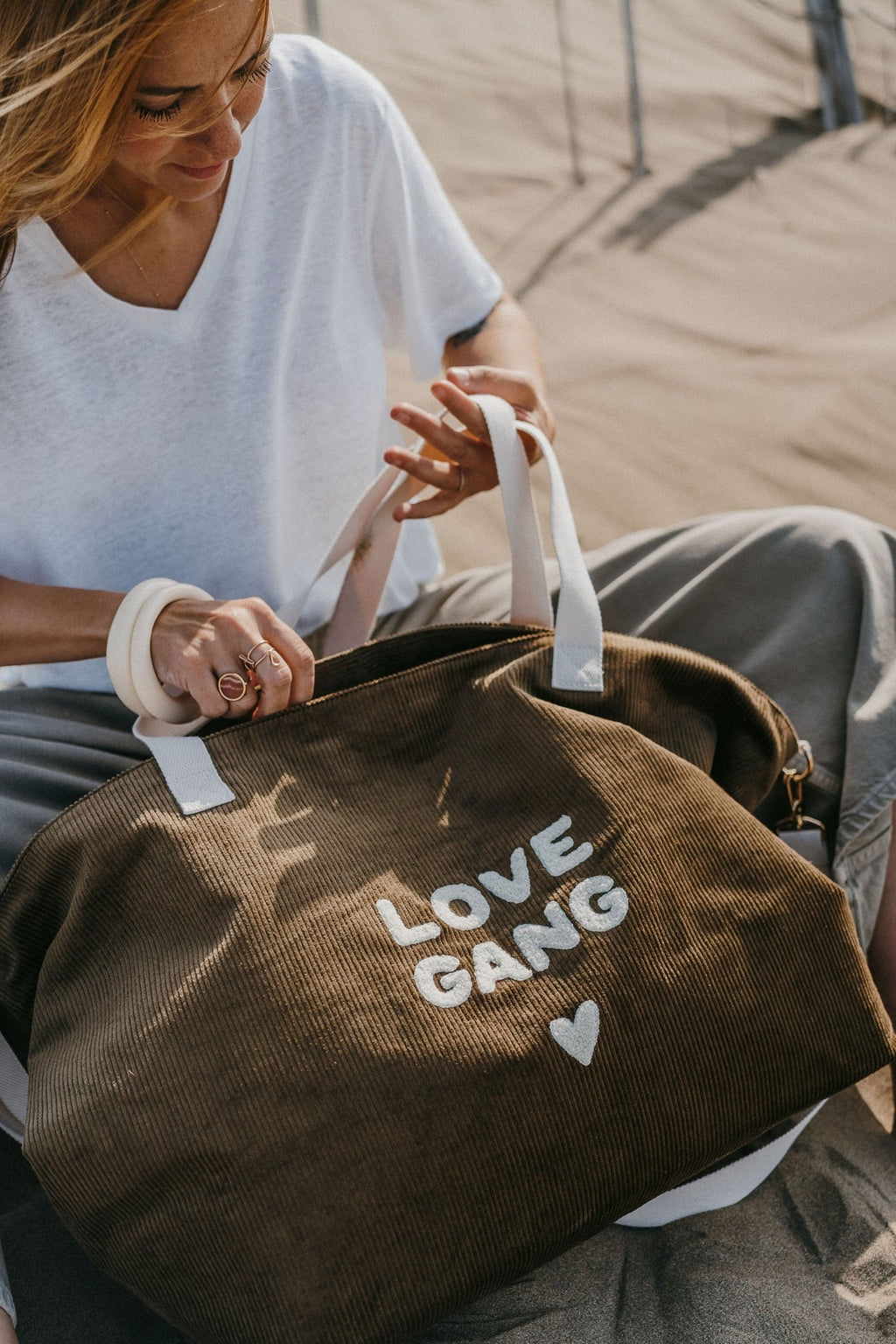Family bag love gang en velours - zakuw
