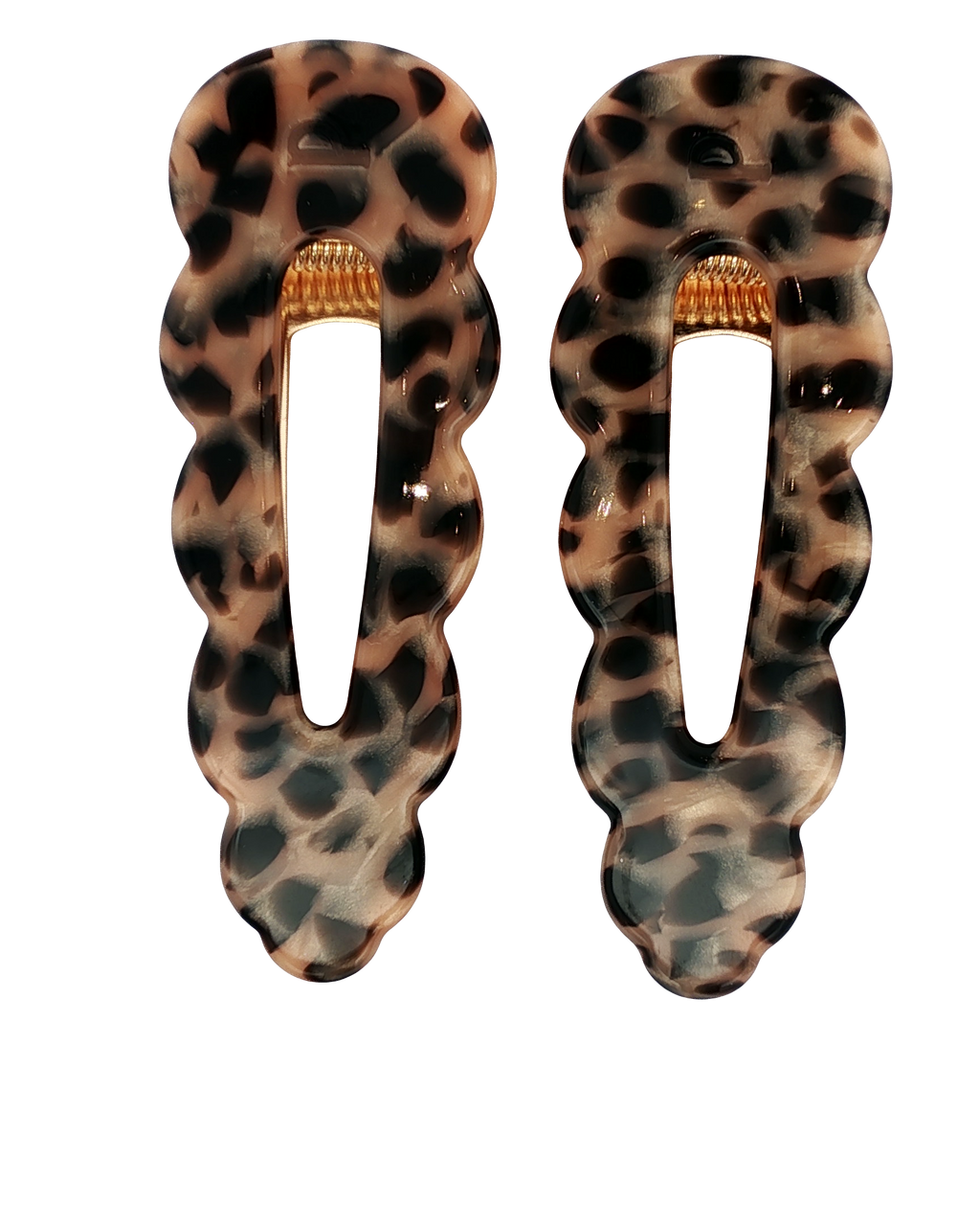Paire de grandes barrettes Signature léopard – Peignée Paris – vue 4