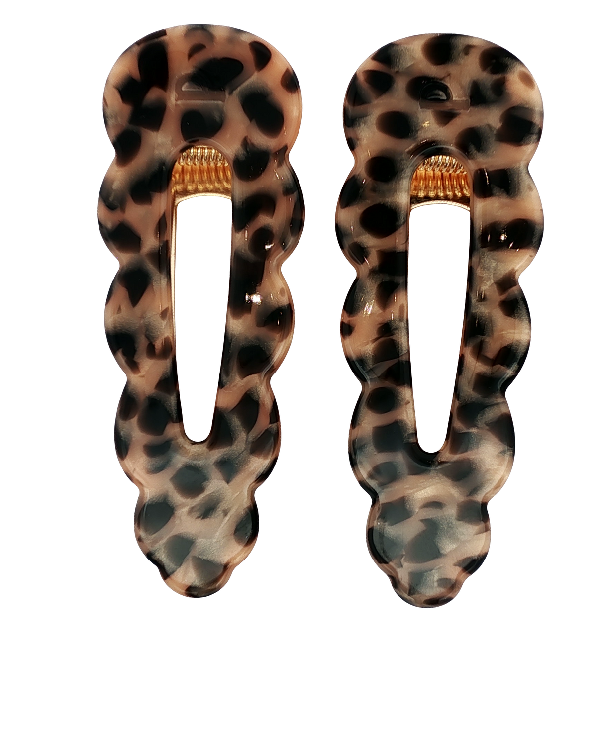 Paire de grandes barrettes Signature léopard – Peignée Paris – vue 4