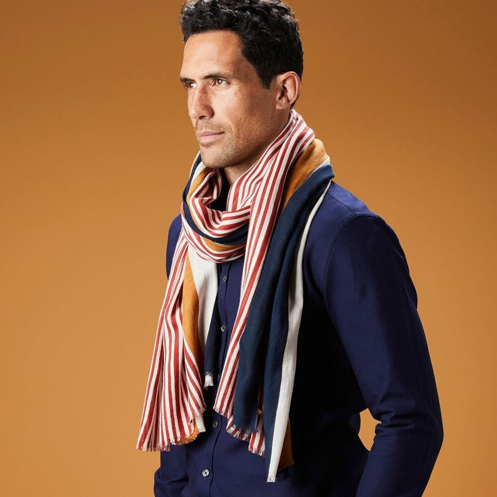 Foulard chèche homme caldeira - coton bio av08 paris