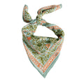Foulard enfant imprimé fleurs indiennes meera blue green - bonheur du jour