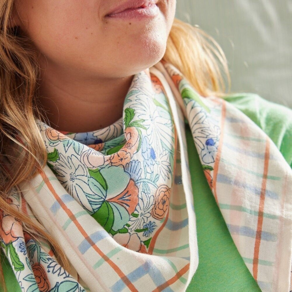 Foulard enfant magic garden green - bonheur du jour