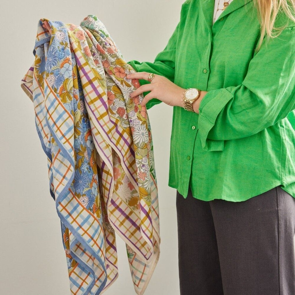 Foulard enfant magic garden pervenche - bonheur du jour