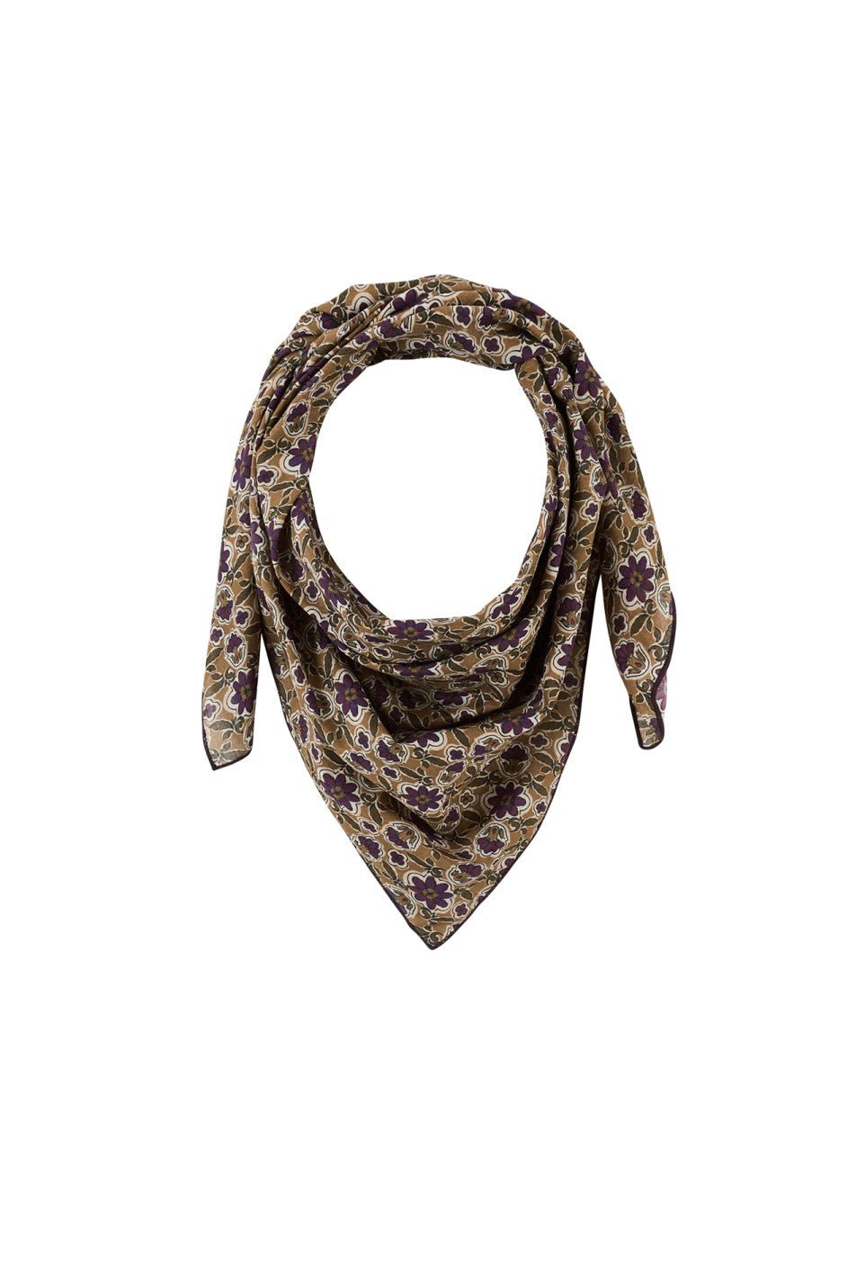 Foulard femme bijou topaze en voile de coton - Gabrielle Paris