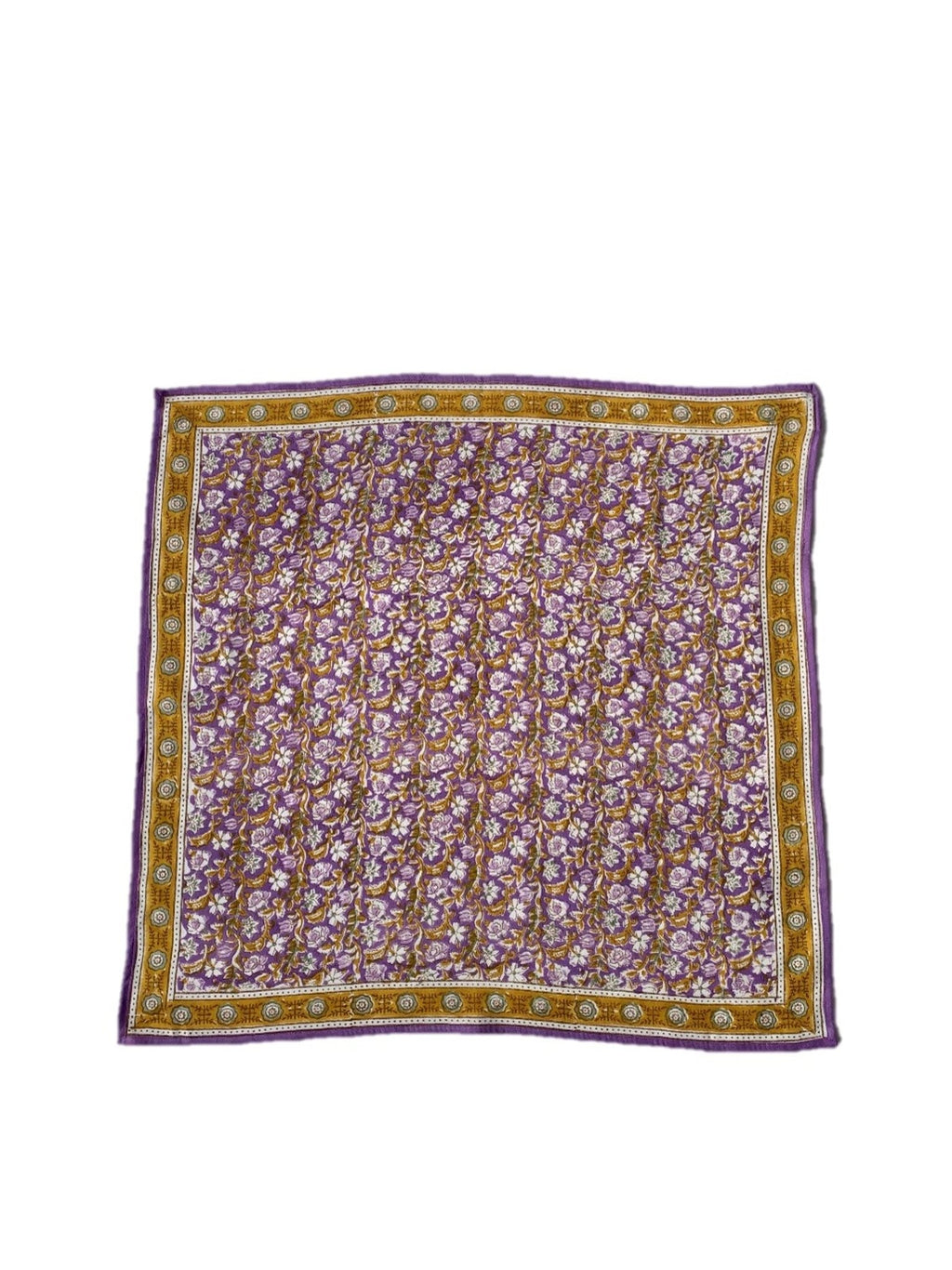 Foulard femme imprimé fleurs indiennes absynthe purple - bonheur du jour paris