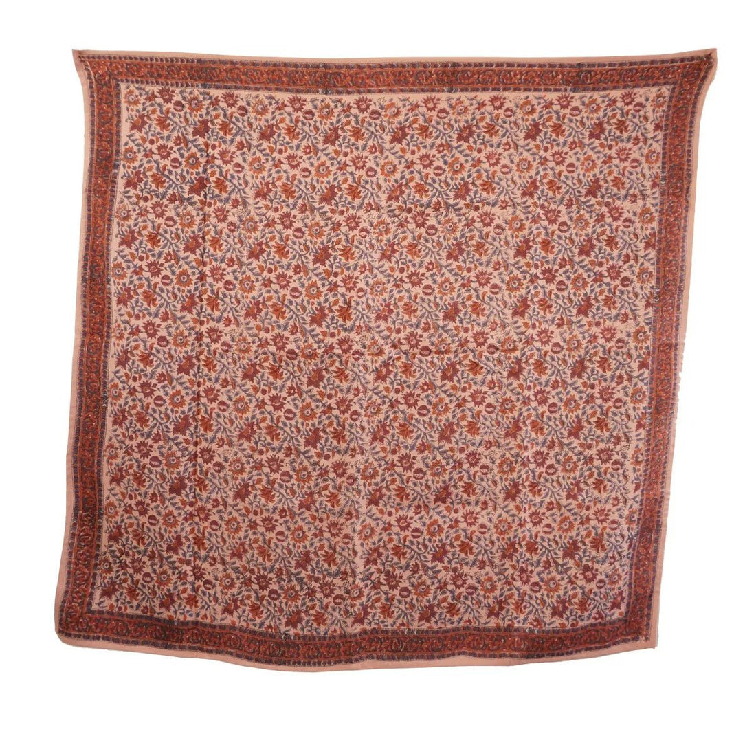 FOULARD FEMME IMPRIMÉ FLEURS INDIENNES LUCETTE PINK - Bonheur du Jour - Lili Margaret