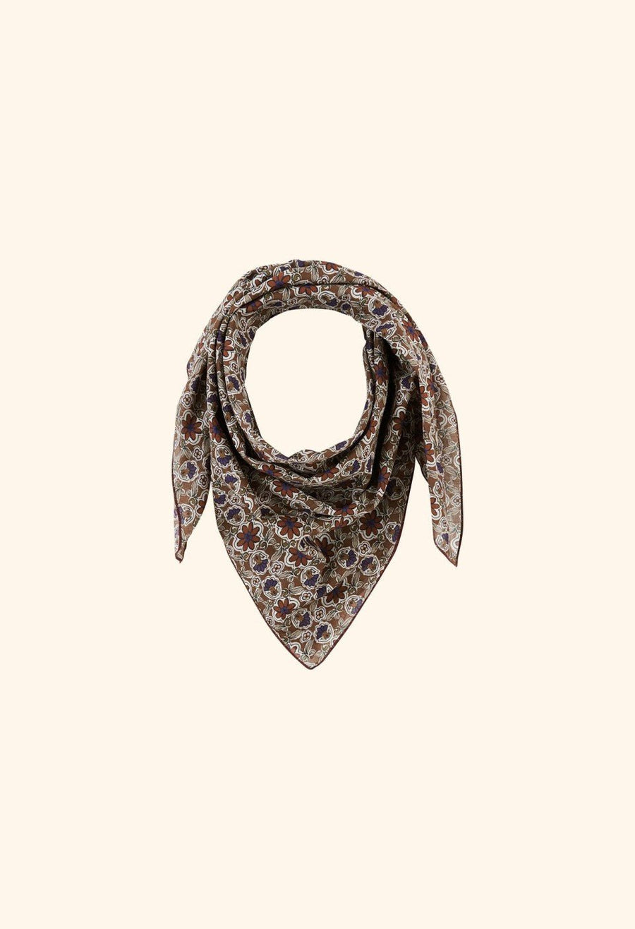 Foulard femme voile de coton bijou rubis