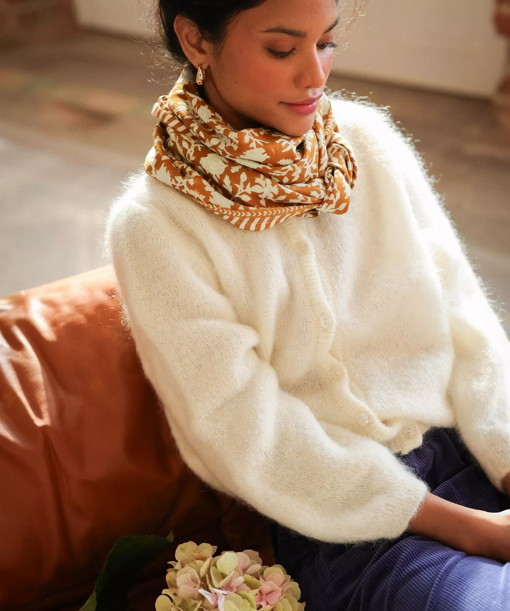 Foulard grand format Kate Caramel