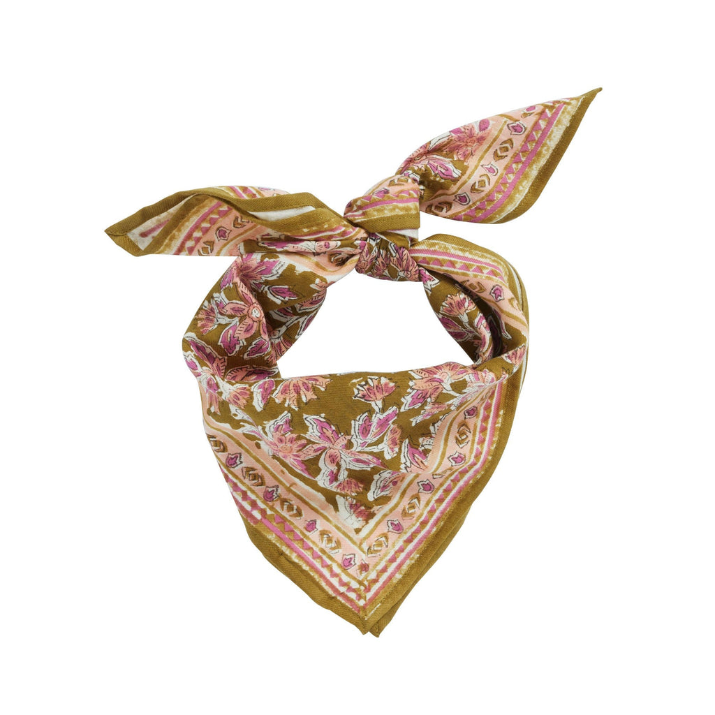 Foulard indien enfant arya olive - Bonheur du Jour Paris