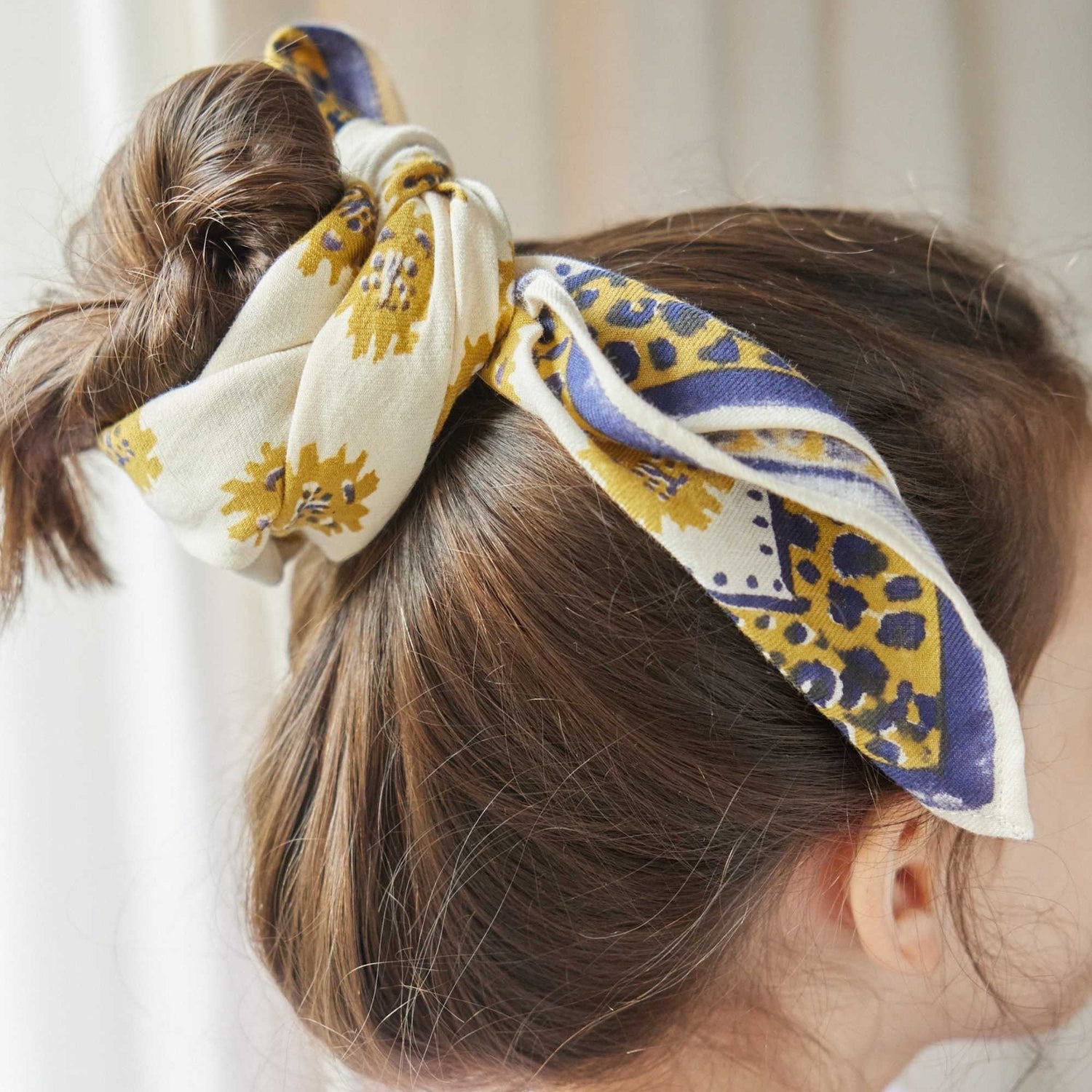 Foulard indien enfant Clarence écru - Bonheur du Jour Paris - Lili Margaret