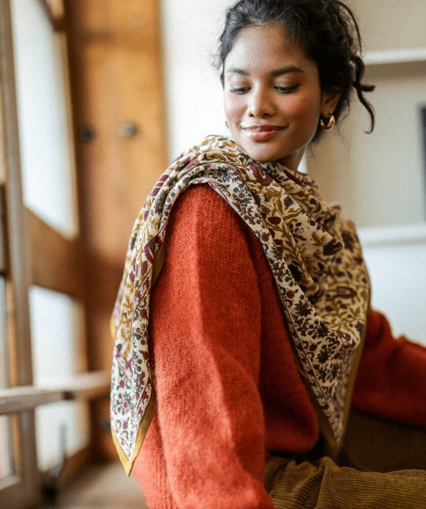 Foulard indien femme – Mina Améthyste