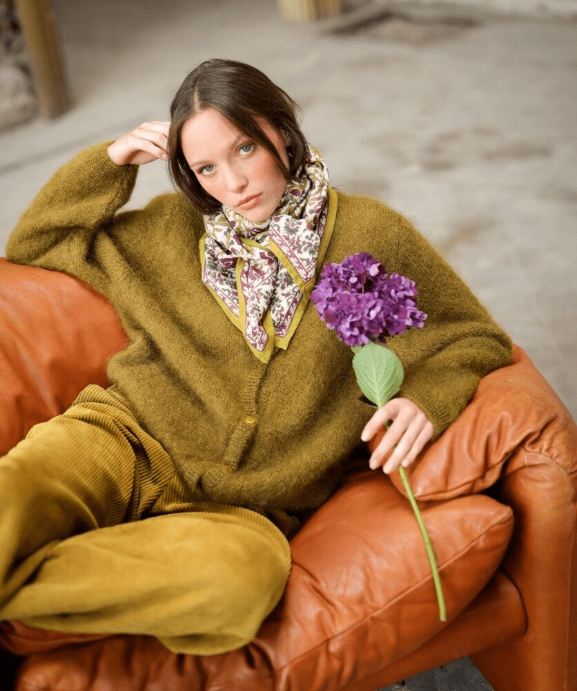 Foulard indien femme – Mina Améthyste - Lili Margaret