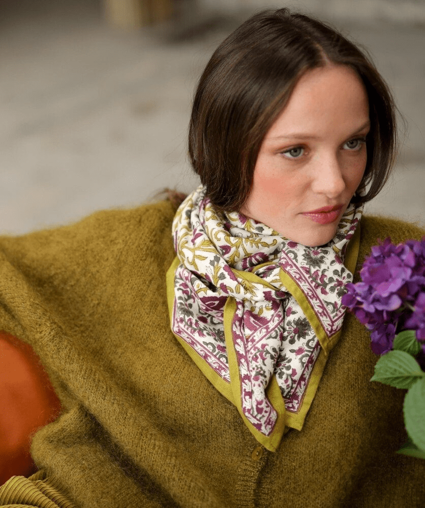 Foulard indien femme – Mina Améthyste